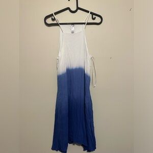mahina blue and white summer dress. Size S